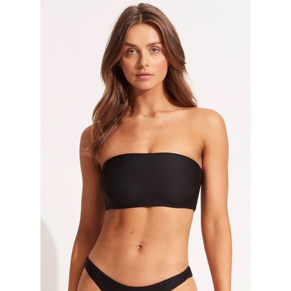 New. Seafolly black ribbed tube top. Small. Retails $70 - Picture 2 of 12